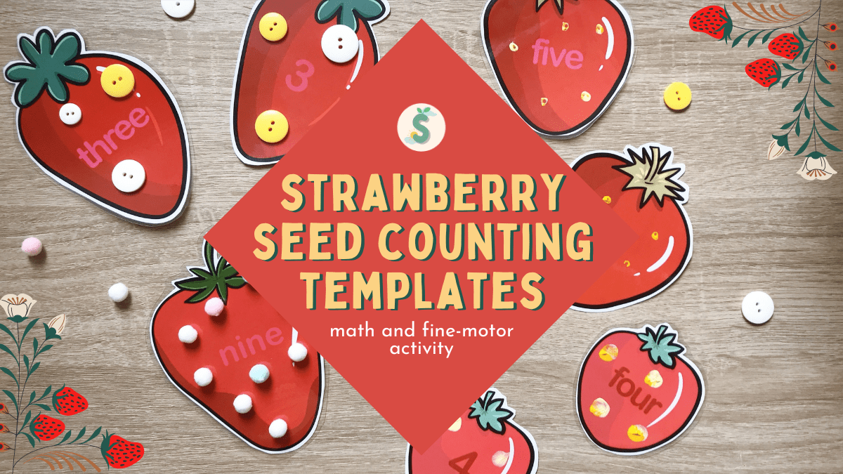Strawberry Seed Counting Templates | Math and Fine-Motor&nbsp;Activity